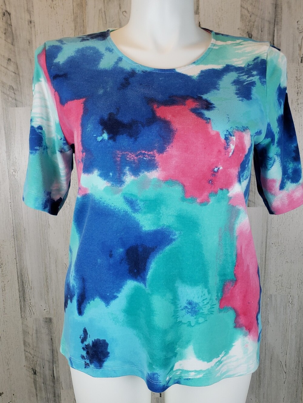 Chico's Multicolor Short Sleeve Tee Size 3